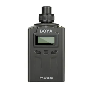 BOYA BY-WXLR8 Plug-in Trasmettitore con Display LCD per by-WM8 by-WM6 Wireless Lavalier Microfono Sistema di 3 Pin XLR Mic audio