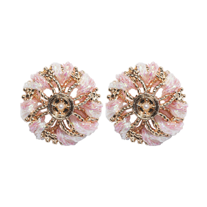 2 miếng 1.8 cm dệt tay hai màu dòng nhỏ nút áo gió ngọt ngào phù hợp với nút áo khoác - Product Image 1