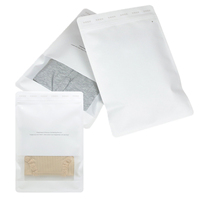 Sacs à zip-lock en papier kraft écologique sacs d'emballage de veste de chemise épaissie pochette étanche réutilisable à fermeture éclair avec logo personnalisé