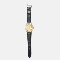 Jam Tangan Unisex Mewah dengan Rhinestone, Dial Kaca Kuarsa, Tali Kulit, dan Bahan Stainless Steel yang Sedang Laris Terjual.