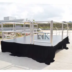 Fábrica de cabelo liso casamento passarela palco plataforma montagem mochila expedição expressa palco de alumínio
