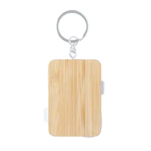 Porte-clés RECHARGE en bambou, gadgets écologiques - Product Image 2