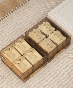 Phòng ngủ hiện đại phòng khách có thể gập lại PP nhựa lưu trữ ngăn kéo hộp Stackable tủ quần áo tổ chức tủ quần áo mặt hàng hình chữ nhật - Product Image 6