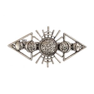 Horquilla de Pelo Retro Vikinga con Luna, Adorno de Pelo de Moda con Dios Lunar, Pinza Francesa Pagana Escandinava Noruega con Triple Lobo, Horquilla Gótica - Product Image 6
