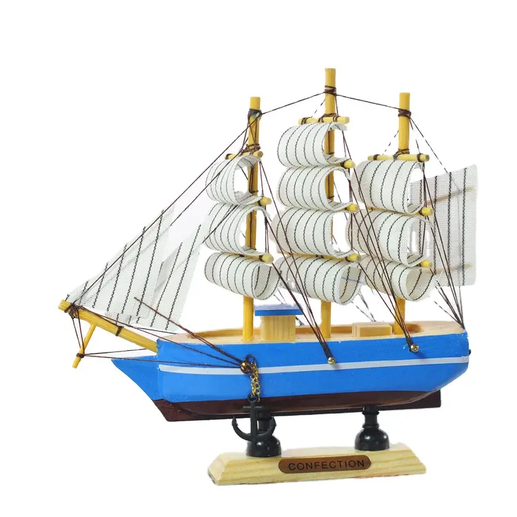 wholesale wooden boat ,wooden sailboat,16cm wholesale decoration gifts wooden sailboat