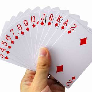 Personalized Bridge Size 4 Index 100 Plastic Coated Poker <b>Playing</b> <b>Cards</b> Custom - Product Image 3