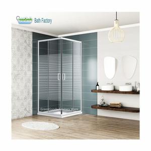 Hot Sale Design <strong>Simple</strong> Glass <strong>Shower</strong> Cabin <strong>Shower</strong> Room with Sliding Door Square Shape Brushed Frame for Hotel Bathroom - Product Image 1