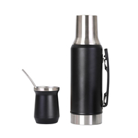 Thermos isotherme en acier inoxydable WEVI personnalisé de 1000 ml et 1200 ml avec infuseur à thé pour Yerba Mate