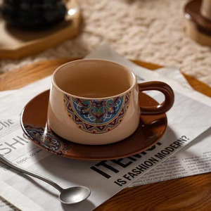 <span class=keywords><strong>Tasse</strong></span> en céramique de style anglais, créative, simple, rétro, luxueuse, pour la maison, idéale pour le petit-déjeuner, le lait, le jus, le café - Product Image 3