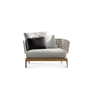 Custom Teak Wood Outdoor Patio <b>Sofa</b> Set, Waterproof Sunproof <b>Rattan</b> Wicker Garden Furniture Lounge <b>Sofa</b> with Coffee Table - Product Image 6