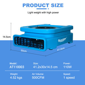 $49.99 panqueca baixo perfil plana ar movedor tapete secador ventilador ventilador com cadeia de margarida para furacão água inundação danos restauração - Product Image 5
