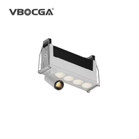 Projecteur linéaire LED encastré moderne en aluminium, orientable, 6W 10W, avec driver d'urgence, pour usage domestique