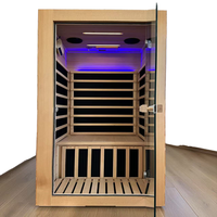 Sauna intérieur de haute qualité pour la maison, sauna finlandais traditionnel à vapeur sèche avec porte en verre trempé, prix d'usine