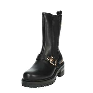 Bottines basses pour femmes en cuir noir avec détail boucle et semelle épaisse - Product Image 6