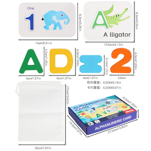 Wooden Alphabet Number Matching Game Montessori Letter Number Flash <b>Cards</b> Math Toy Educational for Toddlers Children Early - Product Image 6