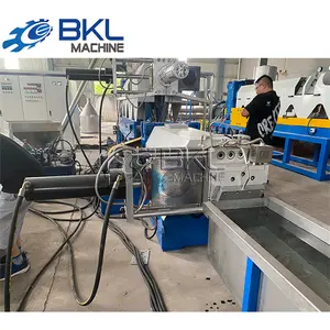 Plastic Recycling Machine Price 2 Cascade HDPE PP Bottle Flakes Plastic Granulator Recycling Machine For Making Granules SJ100