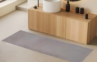 Tapis de bain gaufré FIGOO - Vente directe usine avec pompons, durable et à séchage rapide, pour usage domestique et hôtelier
