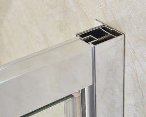 Kamar Mandi <span class=keywords><strong>Shower</strong></span> Enclosure dengan Pintu Pivot Kaca Tempered Bening Berkualitas Tinggi 6MM, Sistem Soft-Closing - Product Image 6