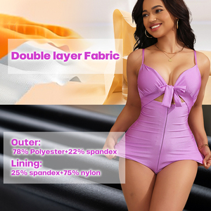 Costume da bagno modellante a V 2026 con effetto push-up, allacciatura posteriore e vita snellente, per donna, ideale per l'estate e la <span class=keywords><strong>spiaggia</strong></span> - Product Image 5