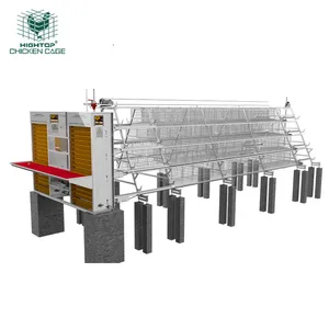 A Type 4 Tiers 10000 Hens Birds Battery Layer Automatic Chicken Cage For Poultry Farming In Turkey