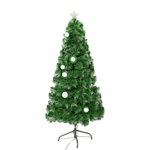 Năm mới màu xanh lá cây sợi quang Cây giáng sinh kỳ nghỉ sợi quang cây với Led Sao đồ trang trí - Product Image 1