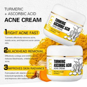 Crème <span class=keywords><strong>Visage</strong></span> <span class=keywords><strong>Anti</strong></span>-Acné et <span class=keywords><strong>Anti</strong></span>-Taches Foncées Éclaircissante à Base de Niacinamide et de Curcuma pour Soin Herbal de Marque Privée - Product Image 4