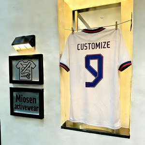 Hommage au maillot légendaire n°9 - Tenue de domicile blanche personnalisée style Madrid - Honorez les grands buteurs de l'<span class=keywords><strong>histoire</strong></span> - Product Image 1