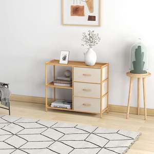 竹子<span class=keywords><strong>2</strong></span>搁板<span class=keywords><strong>3</strong></span>抽屉柜多功能整理器梳妆台 - Product Image 2