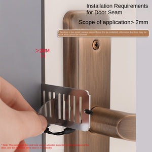 Bloqueador de Puerta Antirrobo de Seguridad, Herramienta de Seguridad Portátil de Acero Inoxidable para el Hogar, Privacidad, Hotel, Viajes, Bloqueador de Puerta - Product Image 4