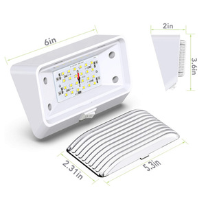 LED RV Exterior <b>Light</b> 6in x 3.6in <b>Waterproof</b> Rectangle Manual <b>Switch</b> Outdoor Lighting for Camper Trailer - Product Image 1