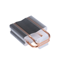 Dissipateur thermique personnalisé en métal pour PC avec ailettes collées empilées en cuivre et 4 caloducs refroidisseur d'air de ventilateur en aluminium pour le refroidissement du processeur de l'ordinateur