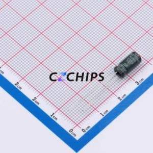 Condensador Electrolítico de Aluminio de Orificio Pasante 47UF25VC110GF, Orificio Pasante, D5xL11mm 47uF 20% 25V 220mA-100kHz - Product Image 2