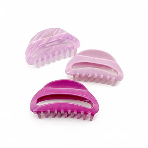 مشبك شعر YIYI نصف دائري صلب مجوف 12 سم، مشبك شعر بسيط من الأسيتات، مشبك شعر مخصص للبيع بالجملة للنساء - Product Image 1