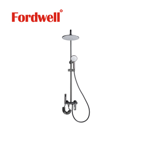 <strong>High</strong> <strong>Quality</strong> Bathroom Wall Mounted Shower Kits Brass 3-function Shower Set with <strong>Shattaf</strong> - Product Image 2