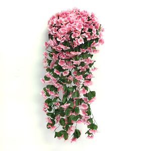 Guirlande de fleurs artificielles blanches en soie, plante suspendue pour décoration murale, mariage et maison - Product Image 2
