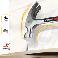 RDEER TOOLS Meilleure vente Marteau à griffes multifonctionnel en acier à haute teneur en carbone à long manche Marteau de haute qualité robuste et durable