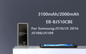 Spot Goods EB-BJ510CBE 3100mah 2000mah Remplacement de la <span class=keywords><strong>batterie</strong></span> du téléphone intelligent pour <span class=keywords><strong>Samsung</strong></span> Galaxy J510 <span class=keywords><strong>J5</strong></span> <span class=keywords><strong>2016</strong></span> J5108 J5109 <span class=keywords><strong>Batterie</strong></span> - Product Image 3