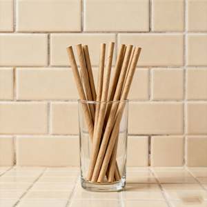 หลอดกระดาษแบบใช้แล้วทิ้ง คุณภาพสูง ขายส่ง บรรจุภัณฑ์สวยงาม ขนาด 10 มม. ราคาถูก สีน้ำตาล สีชมพู สีม่วง หลอดกระดาษแฟนซีสำหรับเครื่องดื่ม - Product Image 2