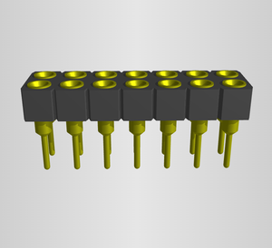 Conector Jack Original SD-107-G-2 de 14 Posiciones y 2 Filas, 0.100" (2.54mm), Terminales de Soldadura Dorados con Orificio Pasante, Estándar Estadounidense - Product Image 4