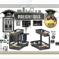 Organisateur de rangement sous évier à double niveau, support coulissant en métal, multifonctionnel, pour armoires de cuisine et de salle de bain, étagère à épices