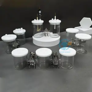 Electrochemical 500ml H-type Sealed Electrochemical Electrolytic Cell Electrolytic Cell For Electrochemical Workstation