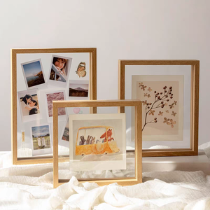Cadres <span class=keywords><strong>Photo</strong></span> Décoratifs En Bois Naturel <span class=keywords><strong>Verre</strong></span> Transparent Double Face pour <span class=keywords><strong>Photo</strong></span> Spécimen Feuille Collection A3 A5 6x8 12x18 Tailles - Product Image 5