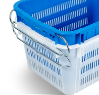 Paniers à provisions pliables empilables caisses de rangement pliables en plastique avec poignées