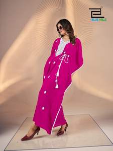 ชุดแต่งกายและอุปกรณ์เสริมสำหรับผู้หญิงรายันคาฟทันใส่ทำงานปักลาย - Product Image 6