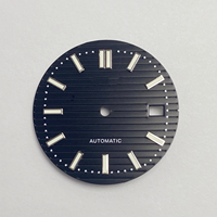 Nouveau 30.5mm pour montre mécanique calendrier Nautilus avec cadran en laiton lumineux vert NH35 mouvement-accessoires de montre