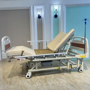 Camas de enfermería manuales de alta calidad, Camilla médica ICU para uso en hospitales domésticos, certificado ISO, hecho de Metal, plástico, acero, madera ABS - Product Image 6