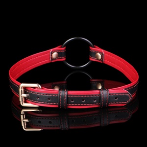 Silent Oath Gag : Menottes en cuir, Gag à bouche ouverte, Harnais buccal réglable pour fixation orale adulte, Jouets de bondage - Product Image 5