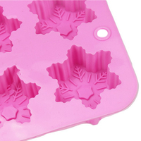 Moule à chocolat en silicone de qualité alimentaire Refine Factory, forme mini flocon de neige, 6 cavités, pour four, thème Noël, pour bonbons