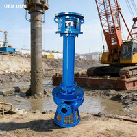 Pompa Lumpur Submersible Tugas Berat Qiangkai YZ Pompa Pasir Vertikal Tahan Aus Tinggi Bertekanan Tinggi Listrik 5002000 L/mnt