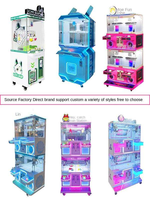 Petite machine à griffes commerciale de table avec lecteur de cartes et accepteur de billets, kit pour confiserie, type UFO Catcher